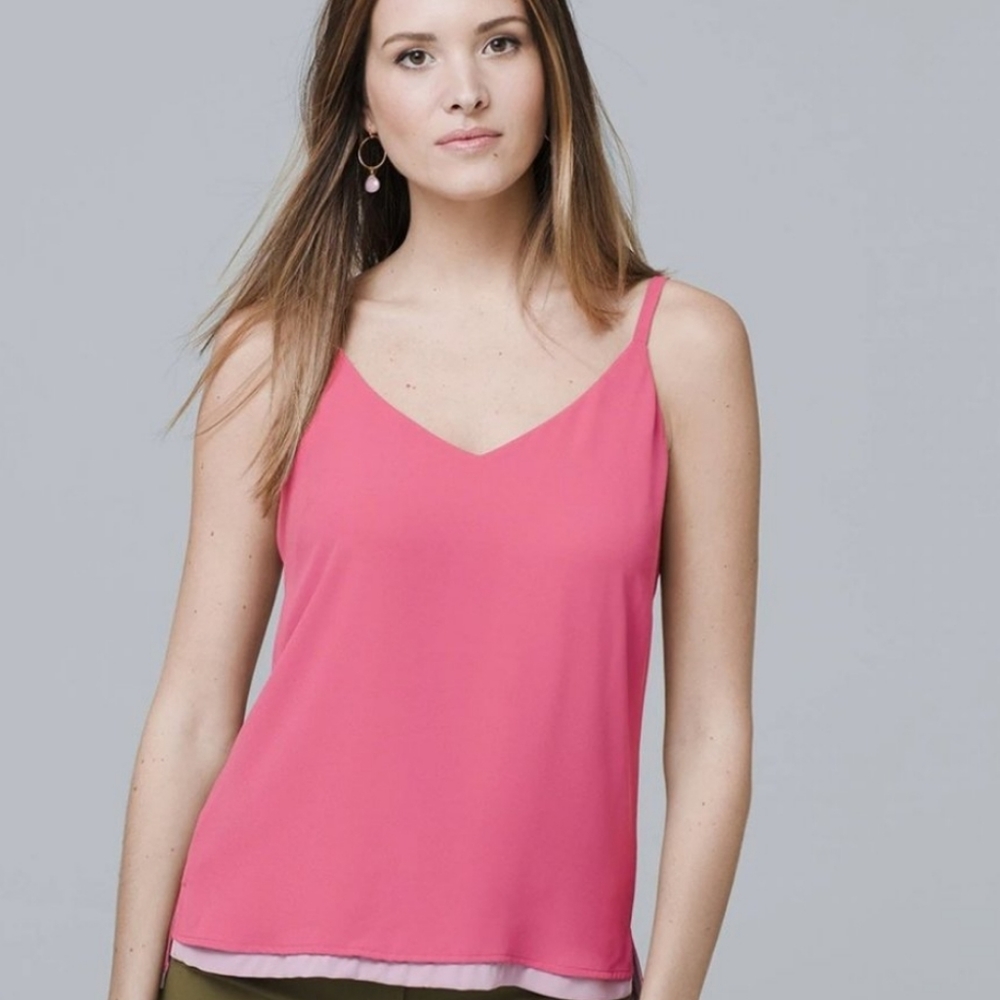 White House Black Market reversible chiffon camisole size medium